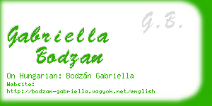 gabriella bodzan business card