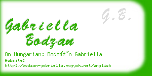 gabriella bodzan business card